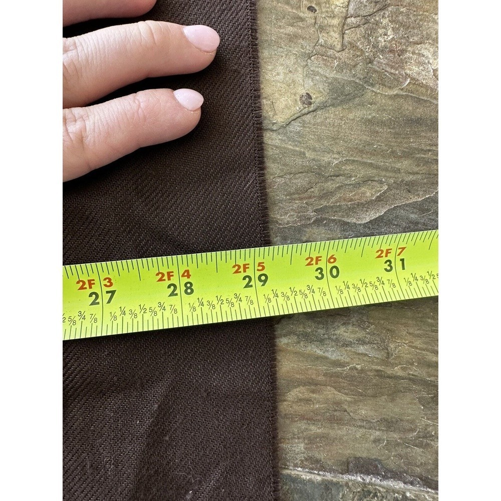 Cashmere Scarf Italy Brown Fringe Long 70”x 29” Classic Fringe Raw Edge Unisex - Picture 5 of 6